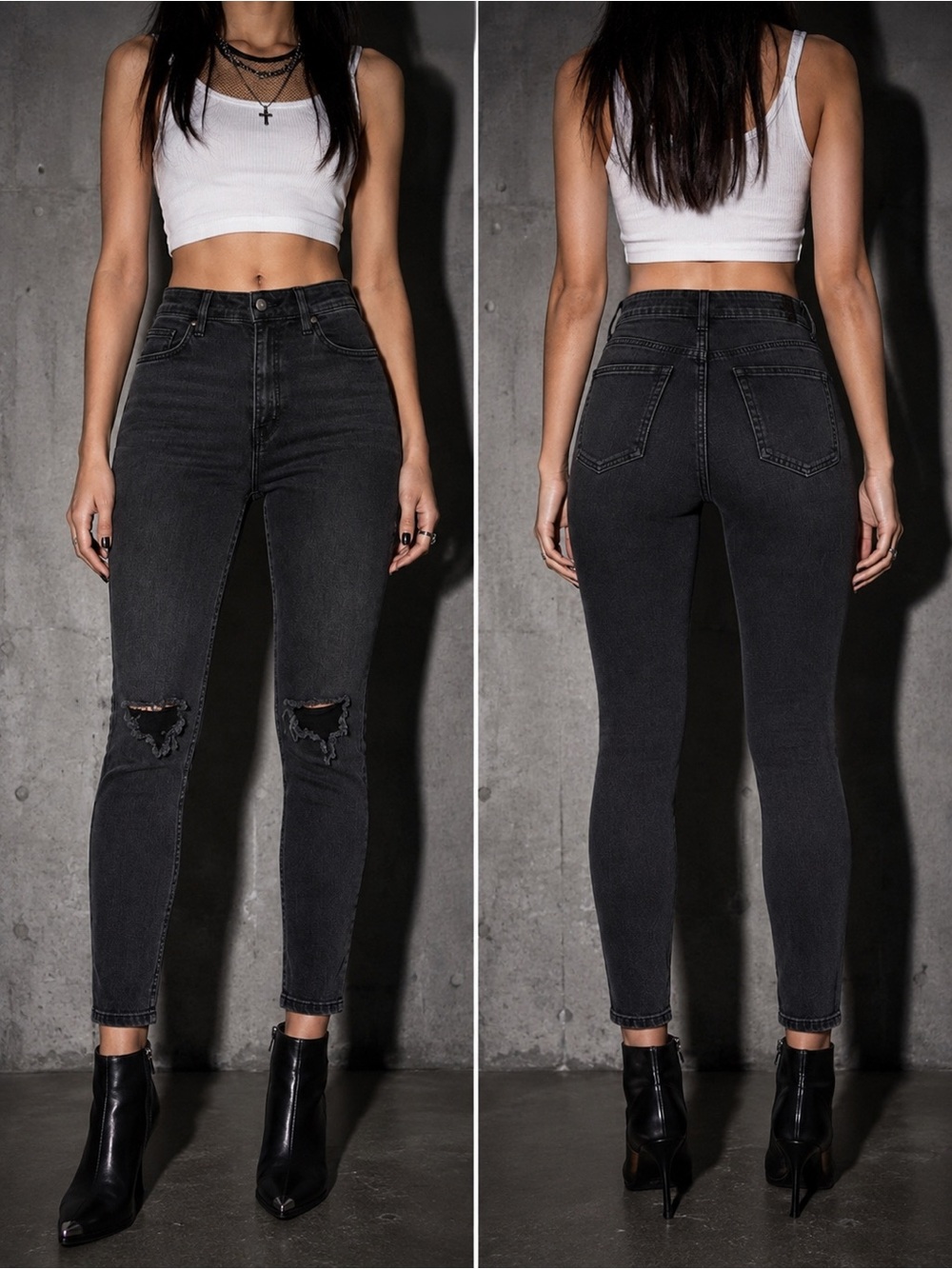 Hollister Distressed Skinny Jeans Everyday Denim  Indie Sleaze